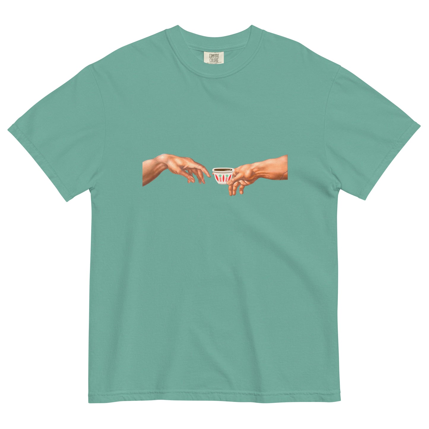 Caffeine Creation: The Art of Arabica – Unisex Heavyweight T-shirt